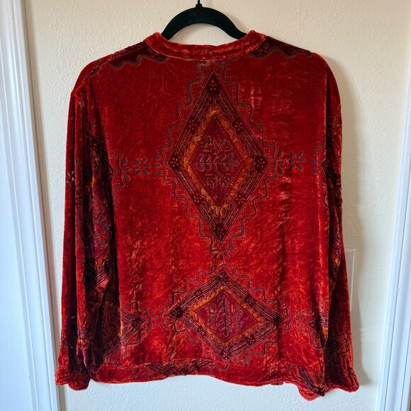 Vintage 80's Chico's Design Blouse Chinese Knot Buttons & Mandarin Collar Size 2 - Picture 5 of 5